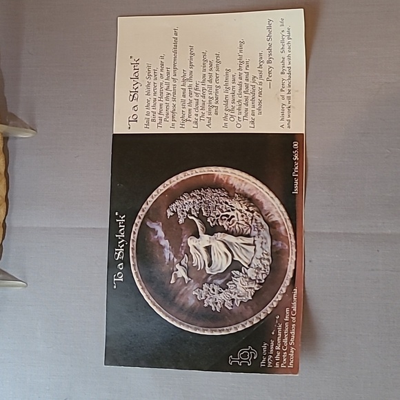 1979 Incolay Stone Cameo "to a skylark" Gayle Bright Appleby Limited Edition - Picture 10 of 15